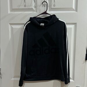 Adidas Black Hoodie with White Accents